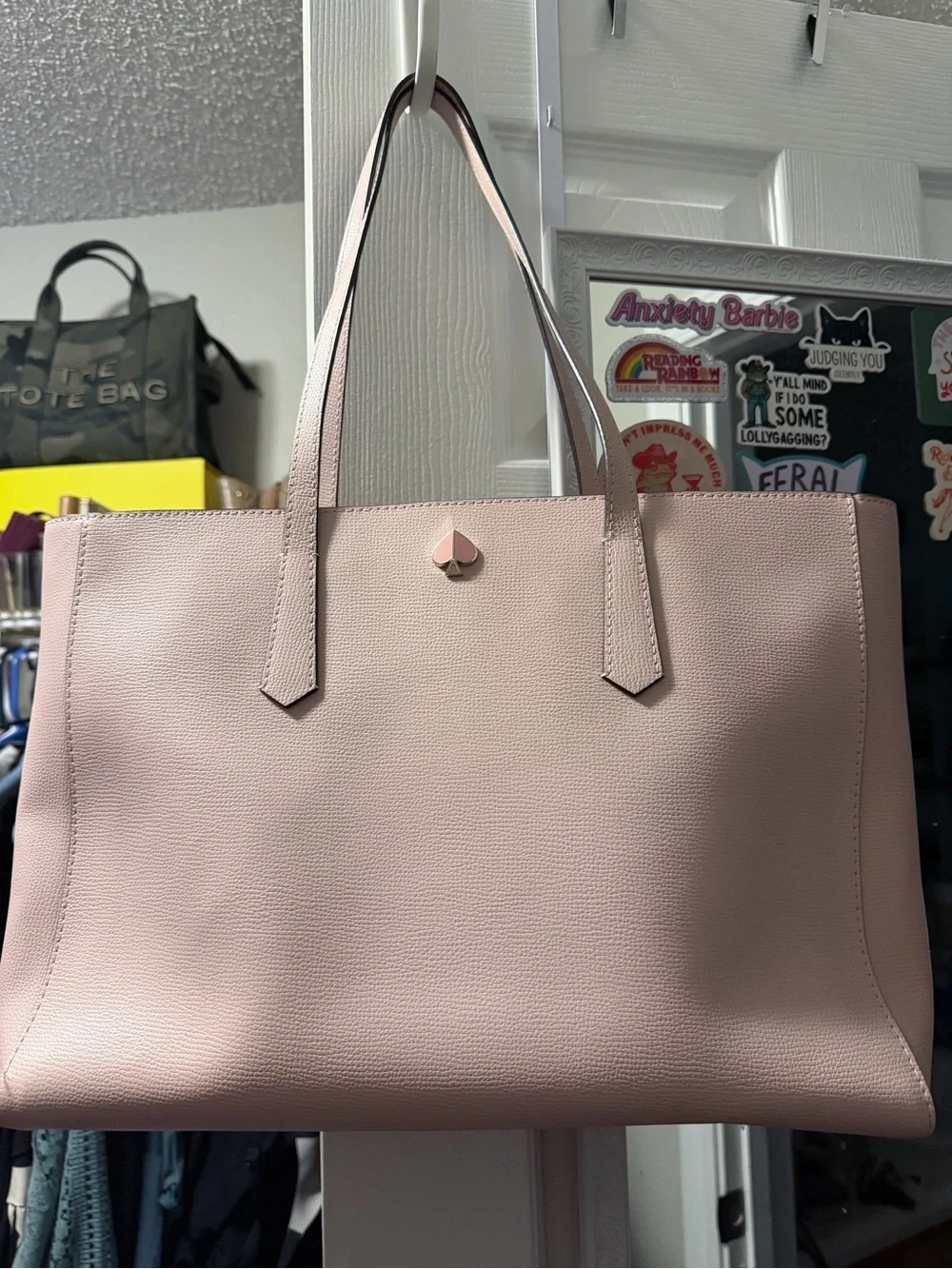 kate spade Light Pink Pebbled Leather Tote